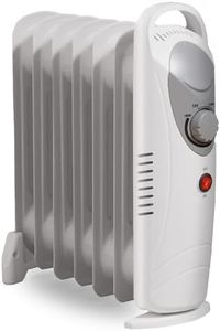 800W Mini Oil Filled Electric Portable Radiator Compact 5 Fin Thermostat Heater