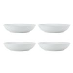 Mikasa Chalk 4pc Porcelain Pasta Bowl Set, 23cm, Gift Boxed, White