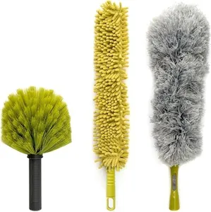 DOCAZOO, 3-Piece Dusting Kit: Includes Cobweb, Microfiber Feather, and Ceiling Fan Duster, Attachable to Any DocaPole (DocaPole Telescoping Extension Pole Not Included)