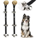 Pack of 2 Upgraded Puppy Bells Doorbells for Door Knob, Dog Bells for Potty Training-Louder Jingle, Bigger Bells for Puppies Pep Doggy Canine Pooch Pet Hound Cat, Cool Unique Gift for Dog Lover