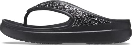 crocs Women's Sloane Glitter WgFp W Blk W6 Black Clog (207665-060)