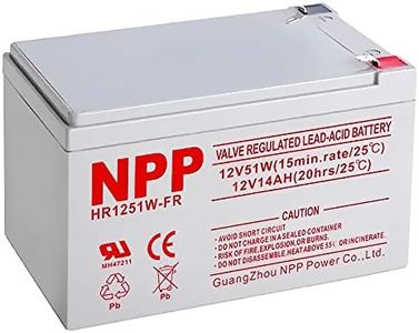 NPP HR1251W 12V 306Watts 51Watt/ Cell AGM Sealed Lead Acid Rechargeable Battery 12V 14Ah, 15Ah, Flame Retardant High Rate UPS Battery