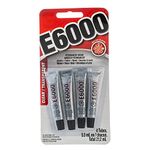 E-6000 Glue Clear Mini Tubes | DIY Craft | Glue for Craft | Multi Purpose Glue | Transparent | Pack of 4 | 21.2ml (4X 5.3ml)