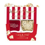Nails Inc Be Your Inc.redible Self What's Poppin' Popcorn Scented Nail Polish Duo, Butter Fragrance, Long Lasting, No Chip, Smudge Proof, Cruelty Free, Vegan, 2 Piece Set