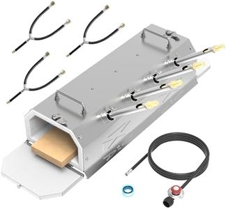 ATkrou GY400 Propane Forge Gas Welding Kits Double Door (Stainless Steel) Four Burner Portable Artist Hobby Knife Making Tool Making Farrier Blacksmith