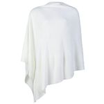 Poncho Women Lightweight Shawl Wrap Versatile Elegant Solid Pullover Accessories for Womens White