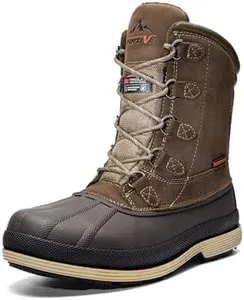 NORTIV 8 Men's Insulated Waterproof Work Winter Snow Boots 170390 M KHAKI/BROWN Size 6.5