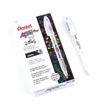 Pentel Milky Pop Stick Pastel Gel Pen, 0.8mm Medium Point, White, Box of 12