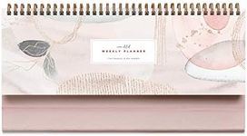 Pink Abstract Non-Dated Spiral Weekly 60 Week Pad, 3.75" x 10.5", La Lune Collection by Bright Day