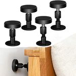 OUKEYI 4 Pieces of Adjustable Threaded Bed Frame Anti-Shake Tool,Headboard Stoppers，Bed stoppers ，Wall Bed headboard Anti-Shake Fixer for Beds Cabinets Sofas, 30-68mm (Black)