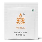 Virgo White Sugar Sachets, Sugar Pouch For Instant Sweetness in Tea, Coffe, Milk, Beverages, Easy to Carry and Keep Sugar Fresh (5g x 200nos)