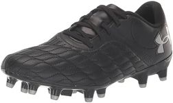 Under Armour Unisex-Adult Magnetico Select 3.0 Soccer Shoe, (001) Black/Black/Metallic Silver, 8 UK