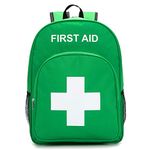 First Aid Bag Backpack Empty Medical Storage Bag Portable Medicine Outdoor Travel Rescue Bag Empty Pouch First Responder for Camping Hiking Trekking Sport Home Health Car (Green)