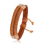 ASMITTA Stylish Mens Multi Strip Bracelet For Men