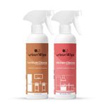 urban Wipe Furniture And Kitchen Cleaner Combo | Furniture Cleaner, Shiner & Conditioner & Kitchen Cleaner Spray | Suitable For All Kitchen Surfaces, Gas Stove, Countertop_(Each 500Ml)
