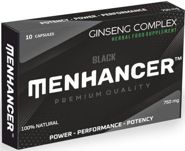 MENHANCER™ - Enhance Your Performance - Extra Strength Performance Enhancing Pills, Stamina Endurance Booster Black Supplement Pills for Men - 10 Ginseng Capsules