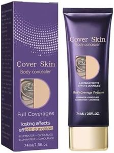 Waterproof Leg & Body Makeup, Full Coverage Liquid Concealer for Tattoo Cover Up, Dark Spots, Bruises & Imperfections Long Lasting, Smudge Proof, Transfer Resistant (1PC, 2.5 FL OZ)