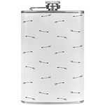 1Pcs Hip Flask for Liquor 8Oz,Stainless Steel Leakproof Classic Drinking Flasks with Funnel,Seamless Arrow