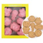 SINGOMON 8PCS Baby Shower Cookie Cutter Baby Shower Cookie Molds Baby Shower Biscuit Molds Plastic Cookie Cutters Fondant Molds Cookie Stamps with Cookie Presses for Baby Shower Decorations