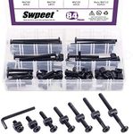 Swpeet 84Pcs Black M6 × 20/30/40/50