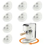 CUBIZ Self Adhesive Caster Wheels - 360° Swivel Universal Wheel, Mini Roller Ball Transfer Bearing for Small Kitchen Appliances, Storage Box, Trash Can (Black, 4 PCS) (White - 4 PCS)