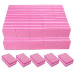 180/240 Grit Nail Buffers (100 Pack), Mini Buffer Block Nail File for Acrylic Nails and Natural Nails, Professional Nail Buffer Block Bulk Buffing Blocks for Nail Buff Manicure File Blocks Set Pink