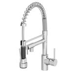 SÄUBER® Kitchen Sink Mixer Tap Chrome Brass 360° Degree Rotation Single Hole with Pull Out Spray Kitchen Sink Taps Pot Filler Dual Spout