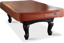 BEARCOVER Pool Table Cover, Waterproof & Tearproof Accessories 7/8/9 Feet Fitted for Pool Table, Heavy Duty Leatherette Billiard Table Covers (7FT - Brown)