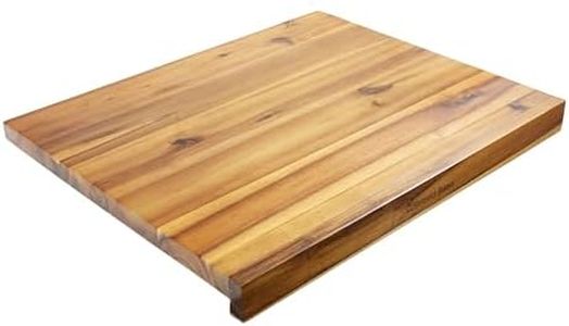 Brunswick Bakers Extra Large Acacia Wood Pastry Board (60x50cm) Reversible Kneading Surface & Heavy Duty Wood Board – Includes Non-Slip Mat – Premium Wooden Board for Chopping, Slicing, and Serving