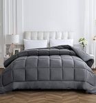 Cozynight Down Alternative Comforter-All Season Full Comforter Duvet Insert with Corner Tabs-Breathable-Box Stitched Reversible Black Comforter 82x86 inches