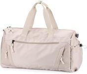 Duffle Bag,VASCHY 20in Medium Weekender Overnight Carry on Duffel Bags for Women Men with Shoes Compartments Luggage Sleeve for Travel,Gym,Yoga Khaki