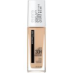 Maybelline Liquid Foundation, Full Coverage, Lightweight Feel, Waterproof, Sweatproof, Transfer-Resistant, Natural Matte Finish, Super Stay Active Wear, 30 ml, Shade: 220 Natural Beige