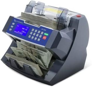 AccuBANKER Bank Grade Batch Value Bill Counter AB5800 Money Counter Machine with Total Value Per Denomination Hopper Capacity 300 Bills & Counterfeit Detector MG + UV (AB5800)