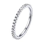 PROSILVER Promise Rings for Her Wedding Rings Silver Band Engagement Ring Anniversary Rings Cubic Zirconia Rings