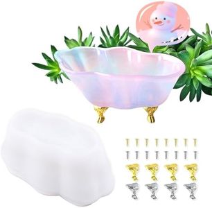 Megeladoty Bathtub Resin Molds – Cute Soap Dish Silicone Molds for Epoxy Resin Casting – Ideal for Storage Christmas Candles, Candy, Chocolate, Jewelry, Flower Pot, Hamster Bathtub