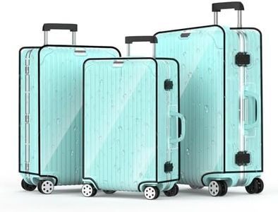 YHOUSE 3 Pieces Clear Luggage Cover Protectors, 0.4mm Thicken PVC Suitcase Covers for Luggage, 20"+24"+28" Waterproof Dustproof Anti-scratch Travel Luggage Sleeve for TSA Approved