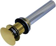 Kingston Brass EV7007 Push Pop-Up Drain Without Overflow, Brushed Brass