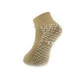 Double Tread Slipper Socks/Fall Prevention Socks- Beige (Pair) - Size: Extra Large - As Used by NHS