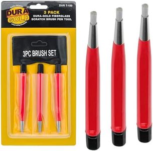 Dura-Gold Fiberglass Spot Scratch Brush Pen Tool, Pack of 3 - Clean, Sand, Scuff Surfaces, Remove Rust & Corrosion, Prep Sanding Auto Paint Scratches for Painting - Polish Metals, Cleaning Electronics