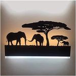 FYLARY LED Wall Lights Indoor Modern Wall Lamp 12W LED Wall Sconces Up and Down Wall Wash Lights for Bedroom, Living Room, Dining Room, Hall, Bar, Stairwell,Elephants