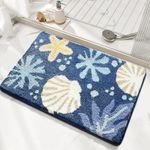 Roseate Seashell Super Soft Anti Skid (40x60 cm) Super Absorbent Mats Microfibre 2000 GSM Mat for Bathroom/Bedroom/Kitchen/Door Mat/Floor Mat (Pack of 1)