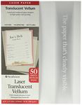 Strathmore 50 Sheets Laser Translucent Vellum, 8.5 x 11"