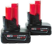 Milwaukee 48-11-2460 M12 12V Lithium-Ion XC Extended Capacity Battery Pack 6.0Ah (2-Pack)