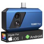 TOPDON TC001 Max Dual-Lens Thermal Camera for Android, iPhone & Windows, 512×384 TISR Resolution, Infrared Camera, Thermal Imaging Camera, -4°F to 1022°F