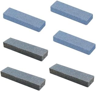 6 PCS Sharpening Stones Kit, 3PCS 120 Grits + 3PCS 240 Grits Grinding Stones, Coarse Polishing Oilstone Set, Silicon Carbide Knife Whetstone for Removing Burrs and Rust, Professional Knife Sharpener