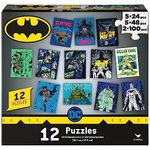 DC Comics, Batman 12 Pack Jigsaw Puzzles Superhero Gotham Killer Croc Dark Knight Clayface Riddler Penguin, for Adults & Kids Ages 4 and up