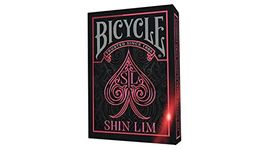 Bicycle Shim LIM Playing Cards, 1 x Deck of Cards, Suitable for Magic Tricks, Cardistry or Collectors - Special Edition, Red, Silver