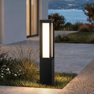 PAKEDANDUN 31.5" Outdoor Solar Lanterns Waterproof with IP65, 3000K Outdoor Floor Lamp, Large Floor Lamps with Remote Brightness & Timer Control, Outside Lantern Dusk to Dawn for Porch Patio Landscape