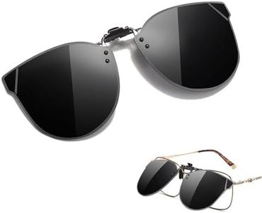 Wnddle Clip Gafas de Sol polarizadas Lentes, Clip en Gafas de Sol, Flip up gafas de sol para mujer hombre, Gafa de Sol Unisex Sin Marco Polarizadas UV400, para Conducir Pesca Al Aire Libre