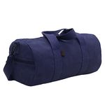 Rothco Canvas Shoulder Duffle Bag Duffel Gym Bag for Men Women Sports Duffel Bag, Navy Blue, 24 Inches